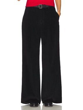 Frame Womens Pants Size 6 Black The Corduroy Trouser High Rise New